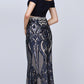 Juliet 663 Off-Shoulder Crop Top Two-Piece Long Dress