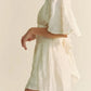 Davi & Dani Batwing Sleeve Waist Belt Romper - Farnelli