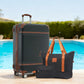 HouseOfZazla lightweight black or white hardshell luggage set with TSA lock
