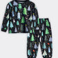 Children's Christmas Tree Print Pajama Set - Farnelli