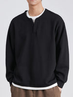 Men's Plus Round Neck Long Sleeve Sweatshirt - Farnelli