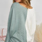 BiBi Twist Front Contrast Cable Knit Top - Farnelli