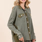 Mittoshop Mineral Washed Plaid Button Down Shacket - Farnelli