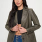 Coalition LA Single-Breasted Vegan Leather Blazer - Farnelli