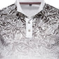 Men's Printed Collared Neck Short Sleeve Polo - Farnelli