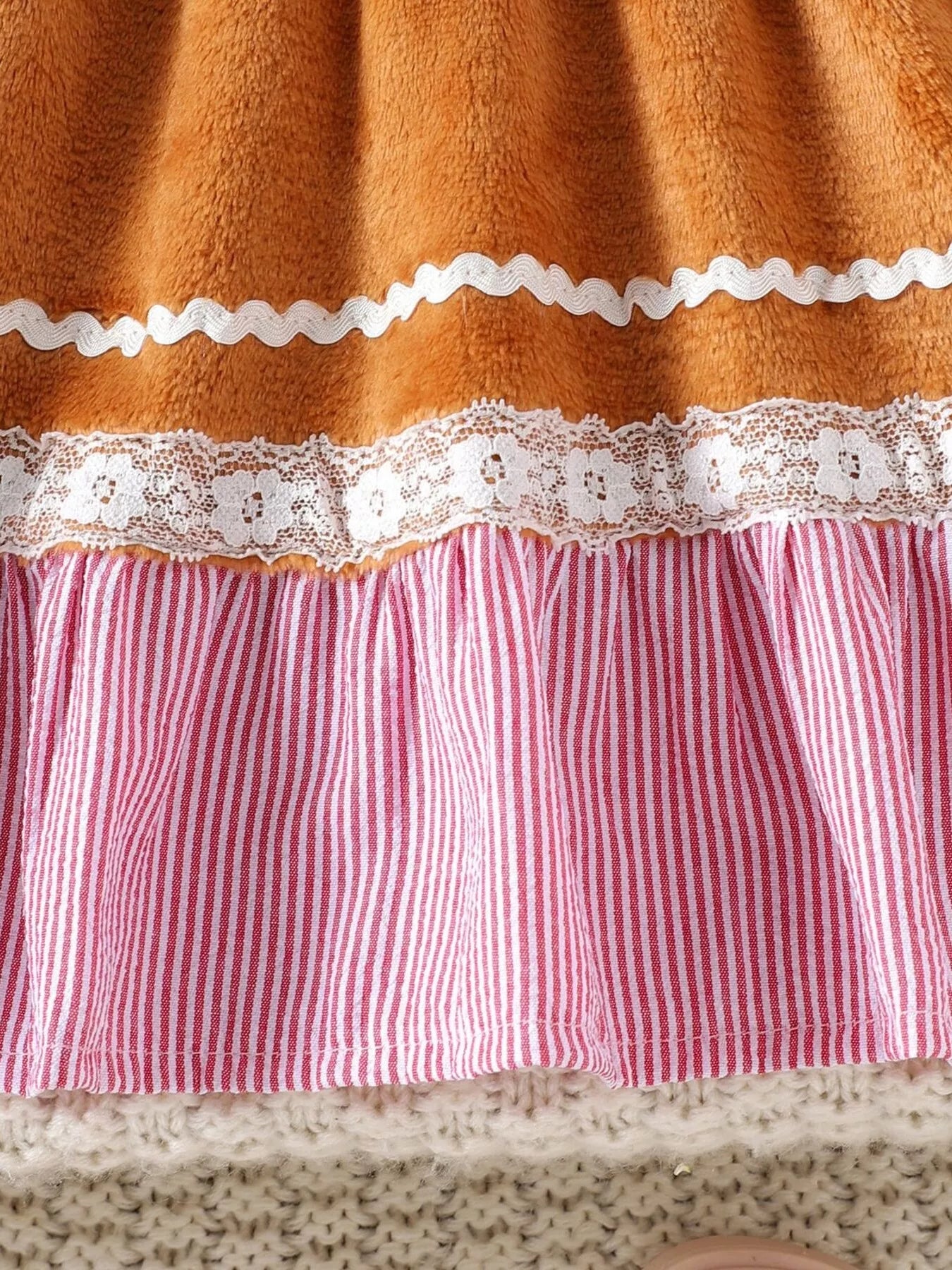 Children's Christmas Lace Detail Dress - Farnelli