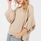 SAGE + FIG Distressed Asymmetrical Open Stitch Sweater - Farnelli