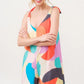 And The Why Tied Shoulder Straps Wide-Leg Geo Print Jumpsuit - Farnelli