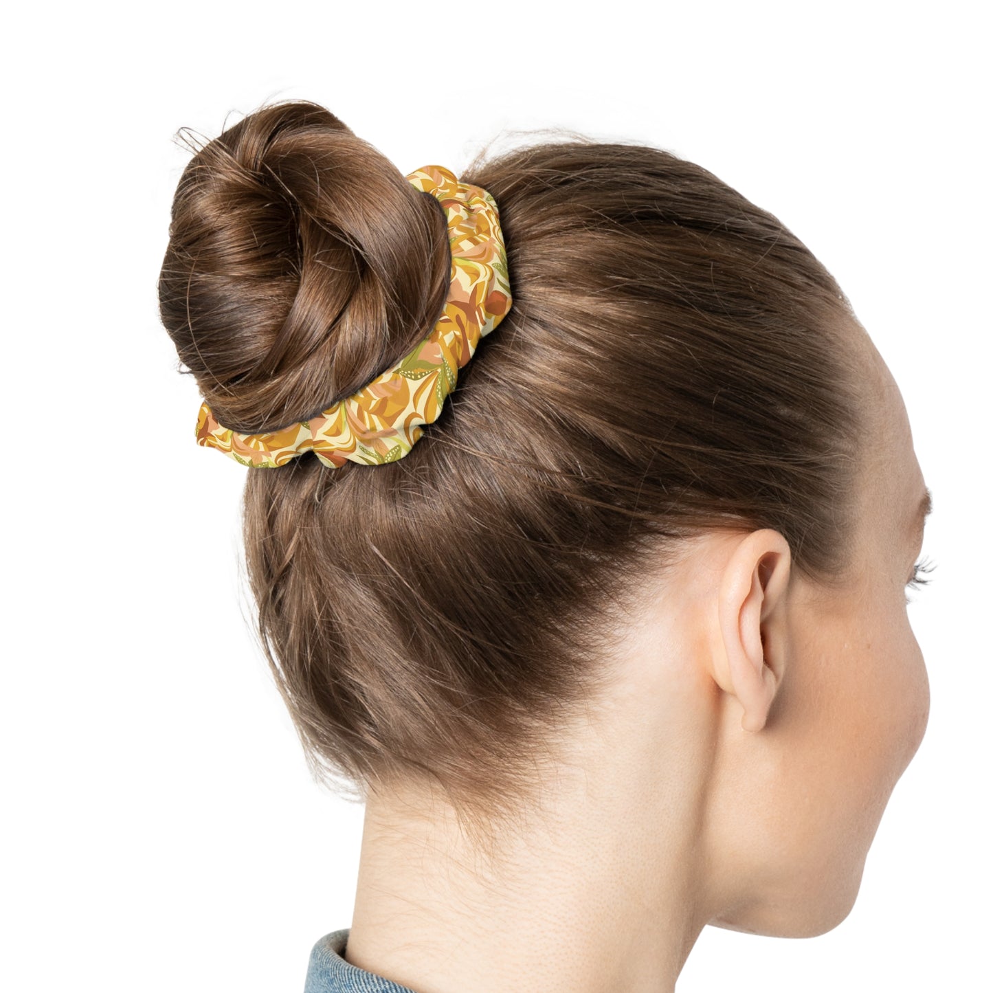 Autumn Abstract Scrunchie | Colorful Hair Accessory, Fall Fashion, Boho Style, Gift for Her, Everyday Wear