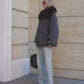 Rimini Genuine Fur Trim Wool Blend Parka in Graphite