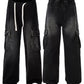Men's Plus Size Wide-Leg Cargo Jeans - Farnelli