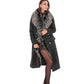 Genuine Silver Fox Cashmere Blend Coat