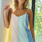 BiBi Linen Woven Color Block Sleeveless Top - Farnelli