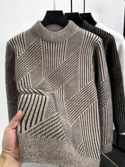 Men's Ribbed Knit Long Sleeve Sweater - Farnelli