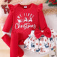 Children's My First Christmas Ruffle Sleeve Set - Farnelli
