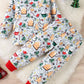 Children's Christmas Print Top and Pants Set - Farnelli