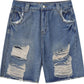 Men's Distressed Denim Shorts - Farnelli