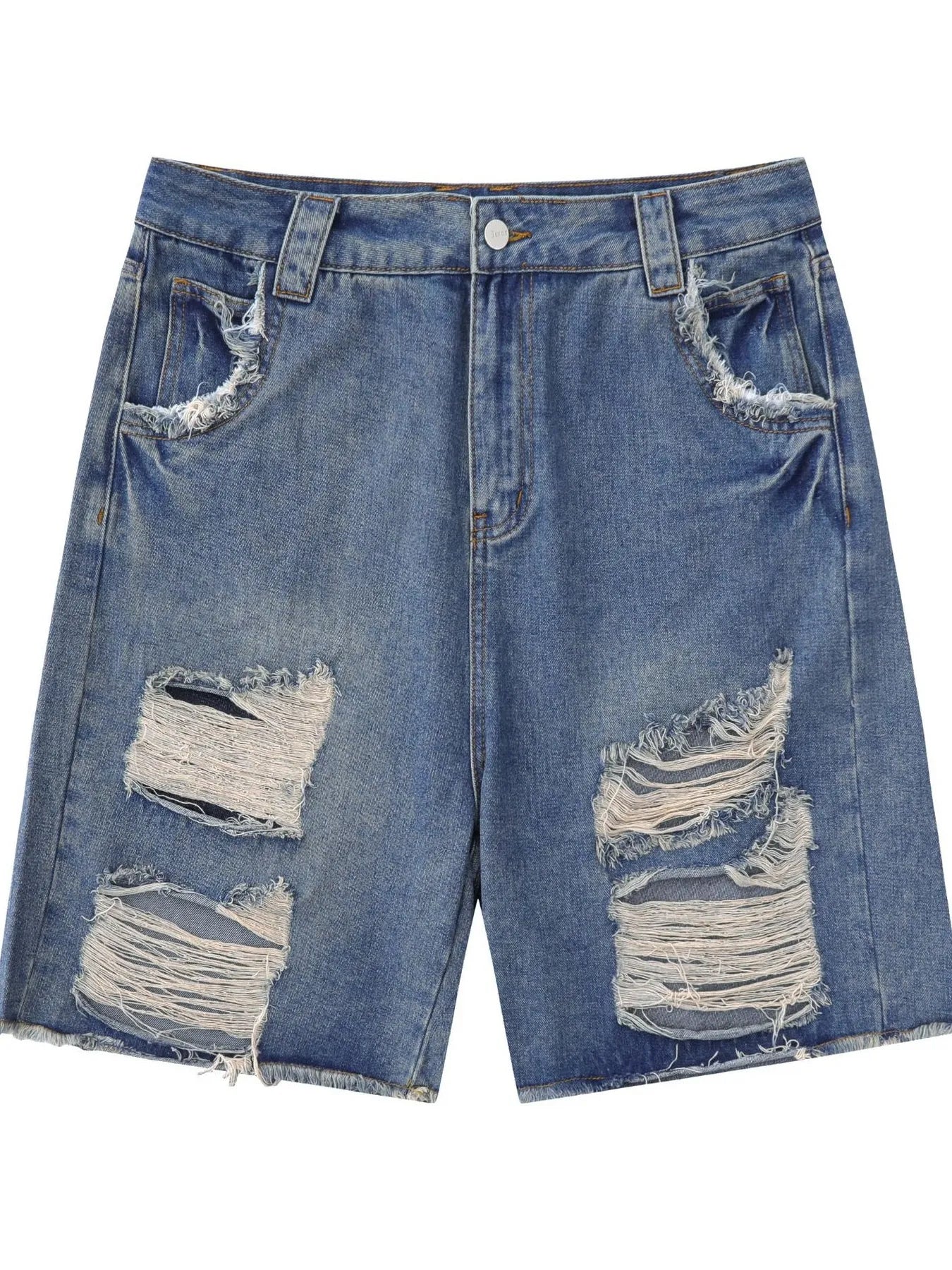 Men's Distressed Denim Shorts - Farnelli