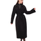 Leroy Classic Wraparound Wool Blend Overcoat in Black