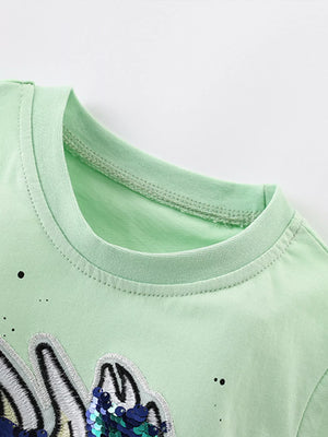 Children's Sequin Short Sleeve T-Shirt - Farnelli