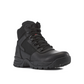 Kiwi Rugged Black Full Grain Leather Mid-Cut 6" Steel Toe Zipped Waterproof Tactical Boots [60300]
