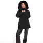 Onyx Genuine Fox Fur Vest-Lined Wool Blend Parka