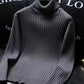Men's Ribbed Turtleneck Long Sleeve Sweater - Farnelli