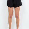 American Bazi High Waist Paper Bag Shorts - Black