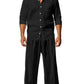 Men's Full Size Button Up Shirt and Pants Set Plus Size - Farnelli