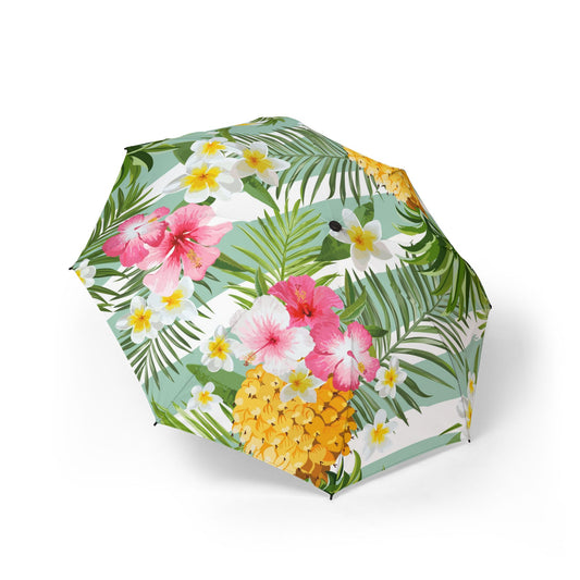 Tropical Pattern Umbrella | Floral Waterproof Umbrella for Sun and Rain | Summer Essentials | Gift for Her | Travel Accessory | Beach Ready