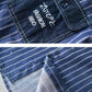 Men's Plus Size Striped Button Up Long Sleeve Shirt - Farnelli