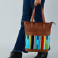 Multicoloured Leather Tote Bag