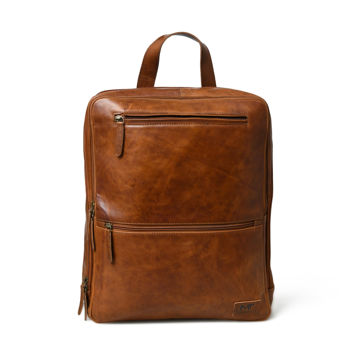 Classy Leather Bags Transit Voyager Backpack Pro in black with multiple compartments and padded straps for travel and daily use.