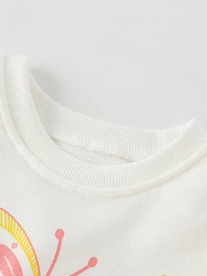 Children's Butterfly Graphic Crew Neck Sweatshirt - Farnelli