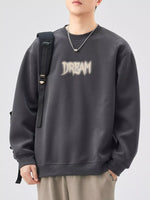 Men's Plus Size Crew Neck Dropped Shoulder Sweatshirt - Farnelli