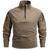 Men's Plus Size Quick-Dry Long Sleeve Sweatshirt - Khaki