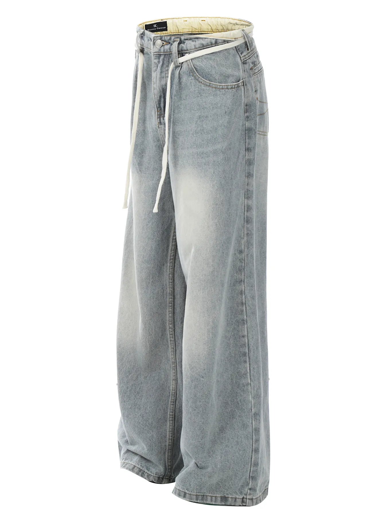 Men's Washed Wide-Leg Jeans - Farnelli