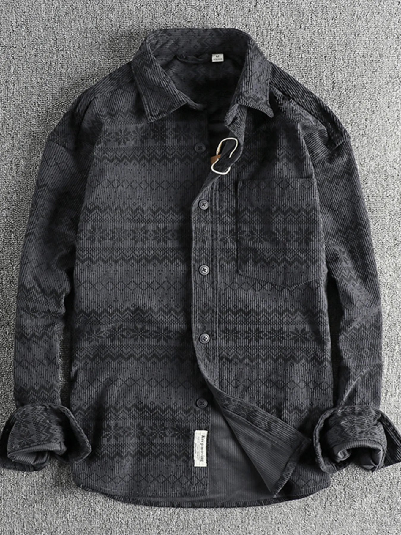 Men's Button Up Long Sleeve Shirt - Farnelli