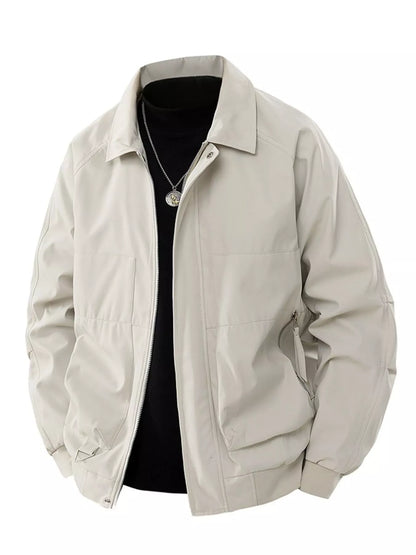 Men's Plus Size Zip Up Long Sleeve Jacket - Farnelli