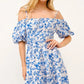 And The Why Off Shoulder Bubble Sleeve Dress - Farnelli
