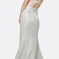 Juliet 695 Glitter Sheath Dress Floor Length Deep-V Neckline