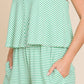 Culture Code Full Size Double Flare Striped Romper - Farnelli