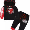 Children's Spiderman Graphic Hoodie and Pants Set - Black