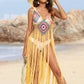 Fringe Spaghetti Strap Cover-Up - Farnelli