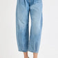 RISEN Full Size Mid Rise Fit Crop Wide Volume Leg Jeans Plus Size - Farnelli
