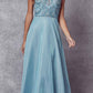 Juliet 699 Metallic Glitter Dress Embellished Bodice V-Neck Sleeveless
