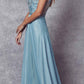 Juliet 699 Metallic Glitter Dress Embellished Bodice V-Neck Sleeveless