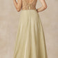 Juliet 699 Metallic Glitter Dress Embellished Bodice V-Neck Sleeveless