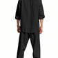 Men's Full Size Button Up Shirt and Pants Set Plus Size - Farnelli