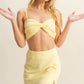 HYFVE Ruched Bra Top and Mini Skirt Set - Farnelli